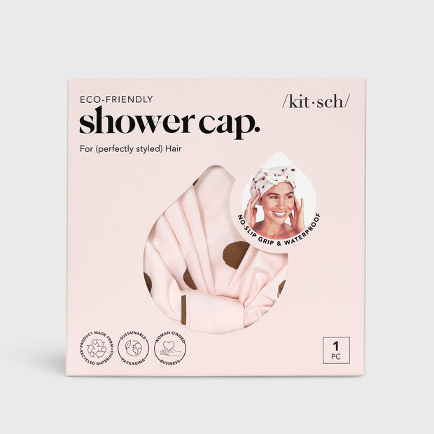 Luxury Shower Cap - Blush Dot