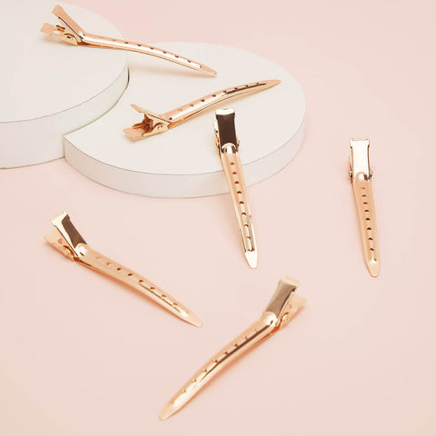 Styling Hair Clips 6pc (Rose Gold)