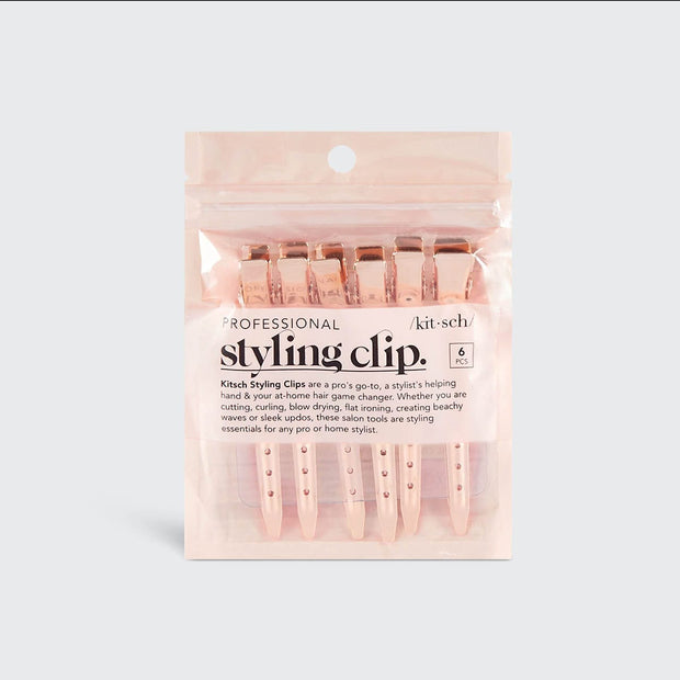 Styling Hair Clips 6pc (Rose Gold)