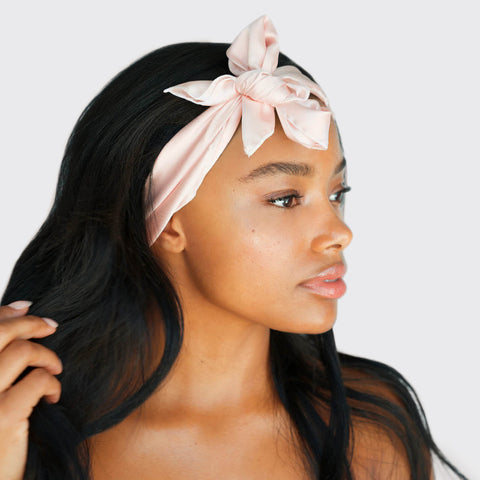 Satin Sleep Scarf (Blush)