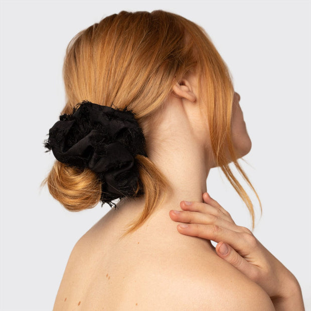 Brunch Scrunchie - Frayed Black