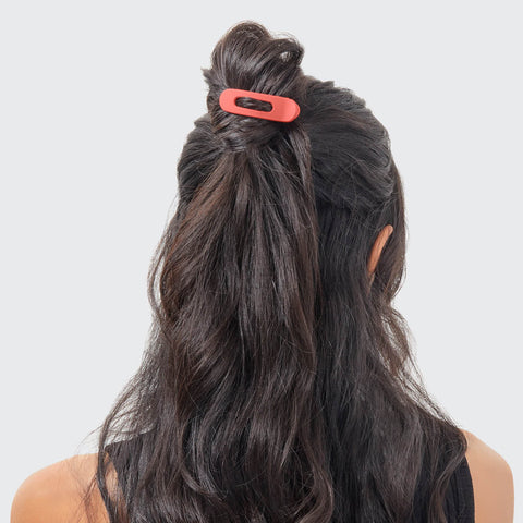 Reds Matte Flat Lay Claw Clip 3pc