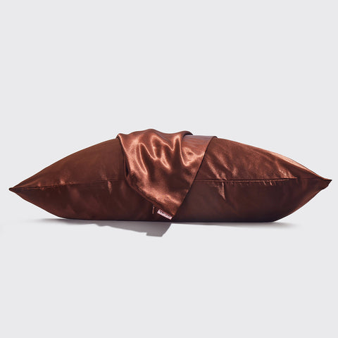 Satin Pillowcase - Chocolate