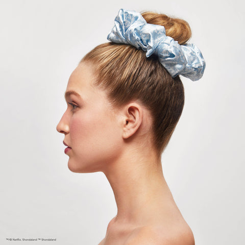 Bridgerton x Kitsch Satin Pillow Scrunchies - Toile De Blue