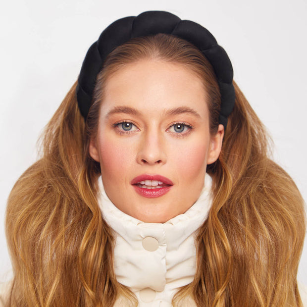 Recycled Fabric Cloud Headband 1pc - Black