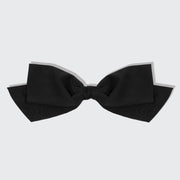 Recycled Fabric Bow Hair Clip - Black