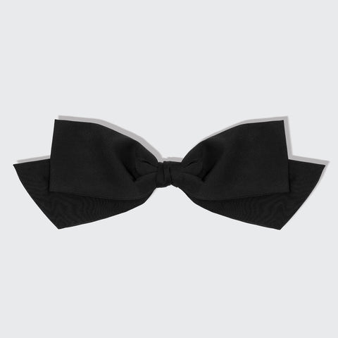 Recycled Fabric Bow Hair Clip - Black