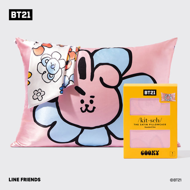 BT21 meets Kitsch Satin Pillowcase - COOKY