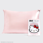 Hello Kitty x Kitsch Satin Pillowcase - Solid Pink Hello Kitty Face