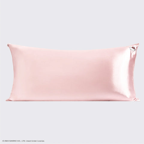 Hello Kitty x Kitsch Pillowcase King - Solid Pink Hello Kitty Face