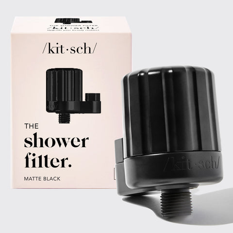 Shower Filter + Shampoo & Conditioner 4pc Set - Black