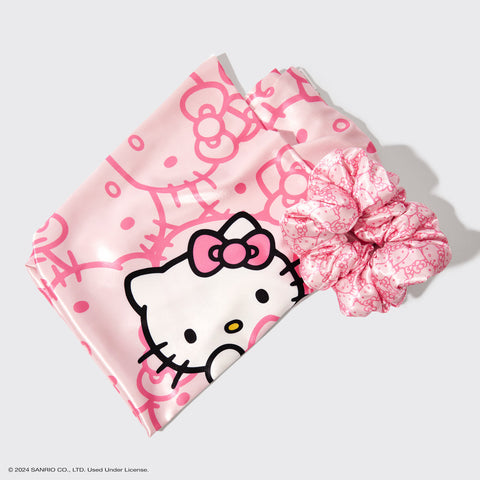 Hello Kitty x Kitsch Satin Pillowcase & Pillow Scrunchie 2pc Set