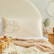 Kitsch & Mickey and Minnie Satin Pillowcase King Mr. Mouse - Cream