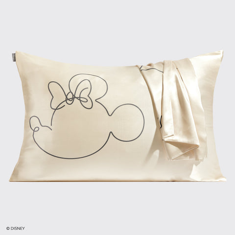 Kitsch & Mickey and Minnie Standard Pillowcase Bundle - Cream