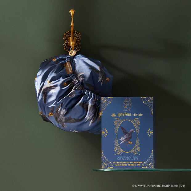 Harry Potter x Kitsch Satin-Wrapped Hair Towel - Ravenclaw