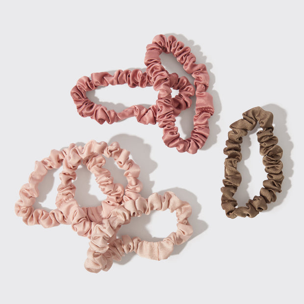 Holiday Ultra Petite Scrunchies 6pc Set - Terracotta