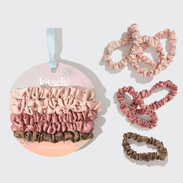 Holiday Ultra Petite Scrunchies 6pc Set - Terracotta