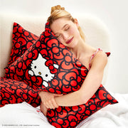 Hello Kitty x Kitsch Pillowcase King - Hello Kitty Bathes in a Sea of Bows