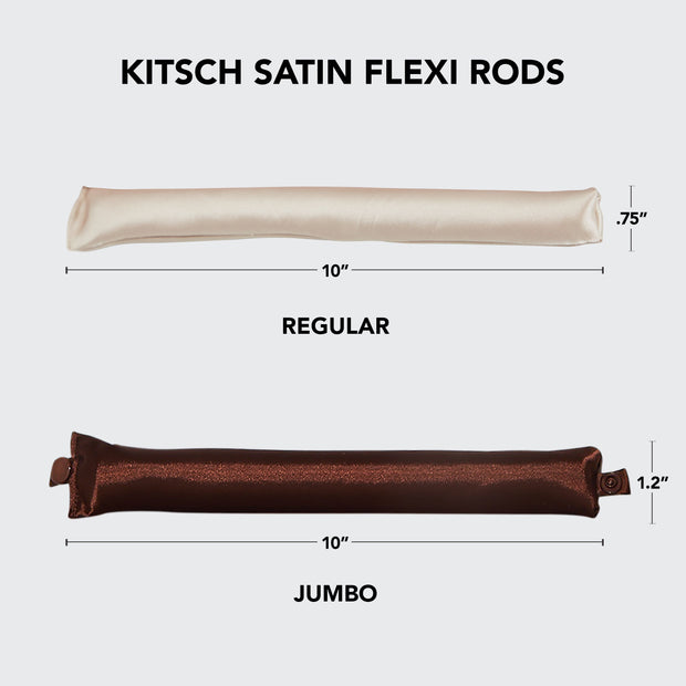 Satin Jumbo Flexi Rods 4pc - Rosewood