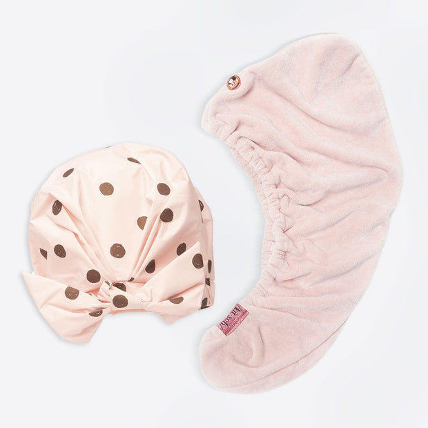 Blush Shower Cap & Hair Towel Bundle